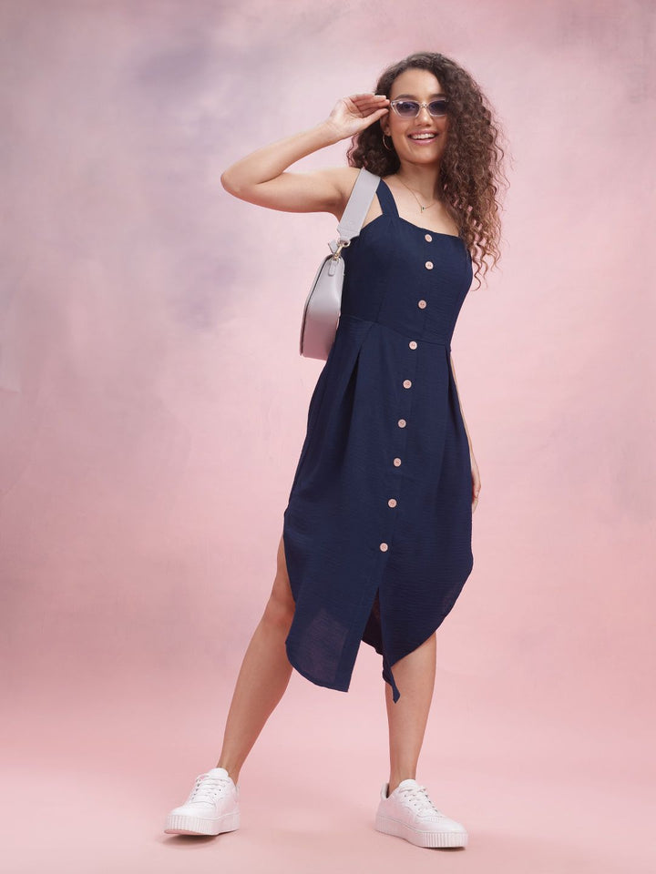 DressBerry Side Slit A-Line Midi Dress