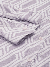 The Indian Garage Co Men Relaxed Fit Textured Resort Wear Jacquard Shirt