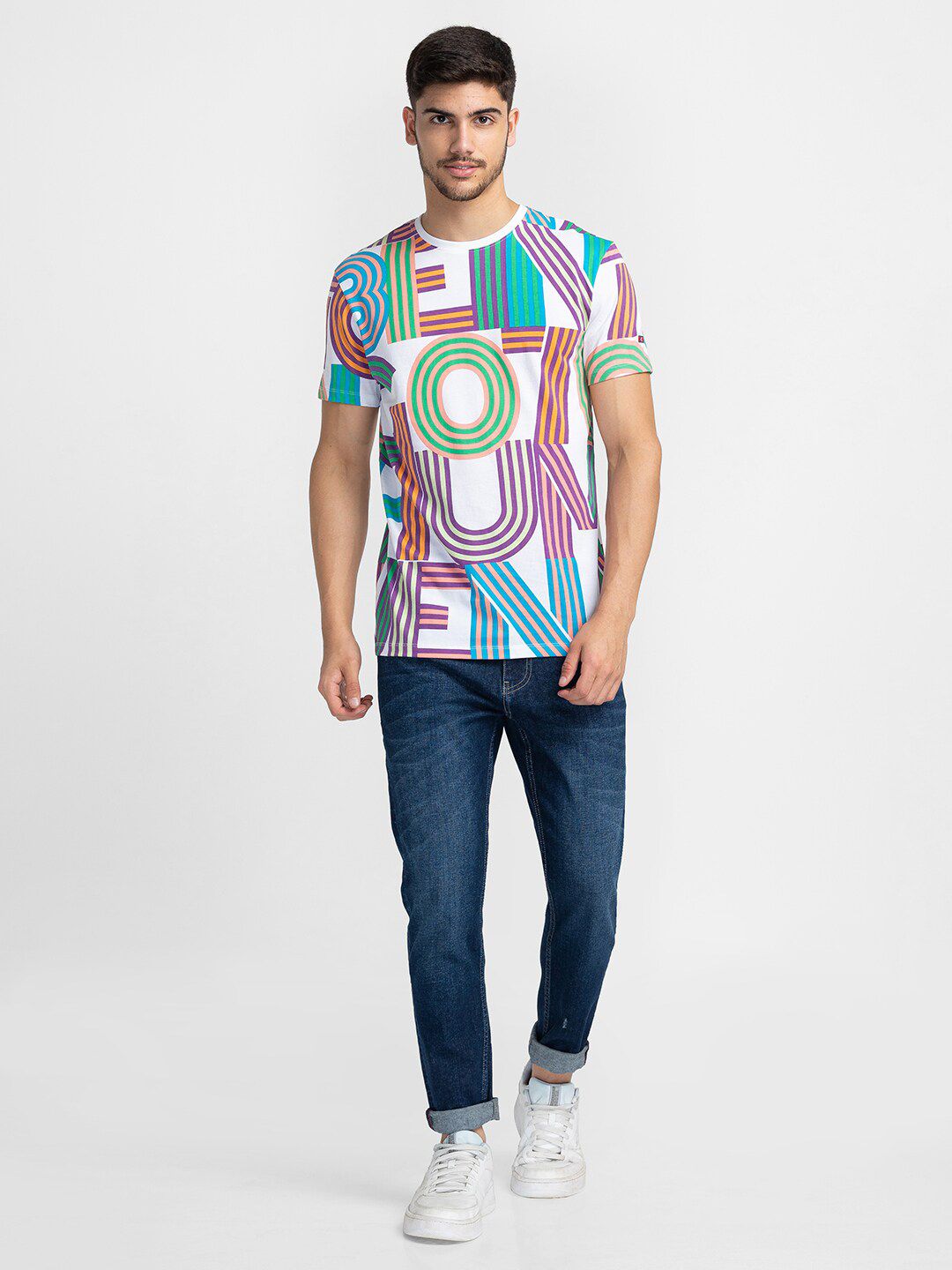 Being Human Typography Printed Round Neck Casual T-shirt