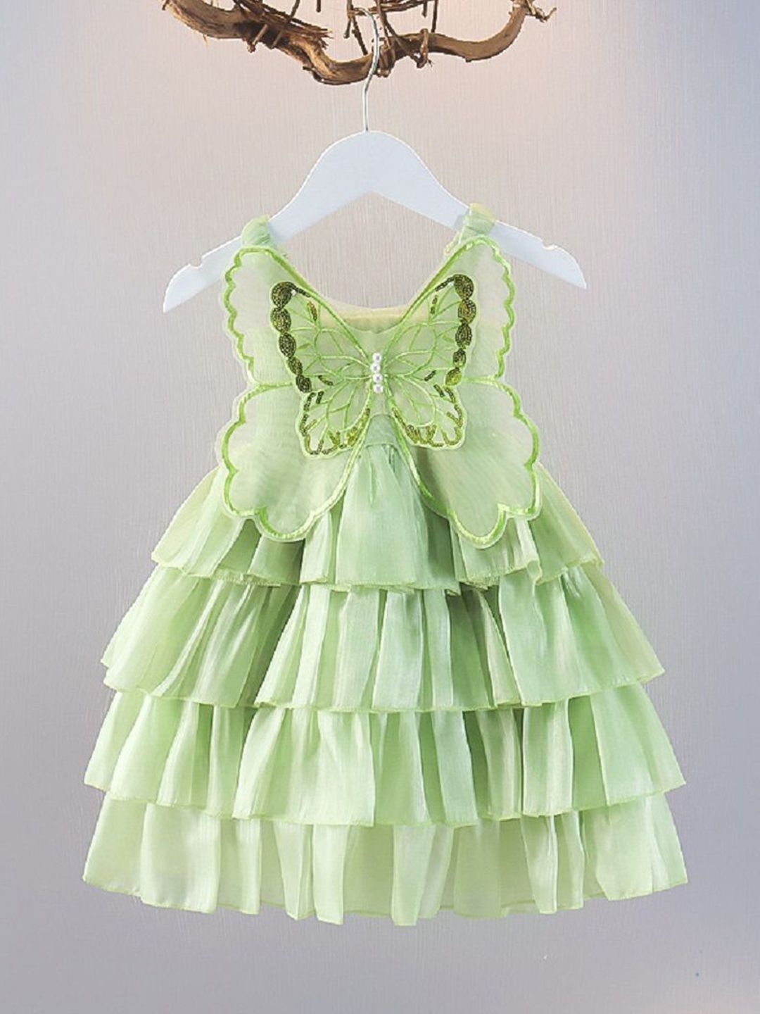 YK Girls Cotton Fit & Flare Dress