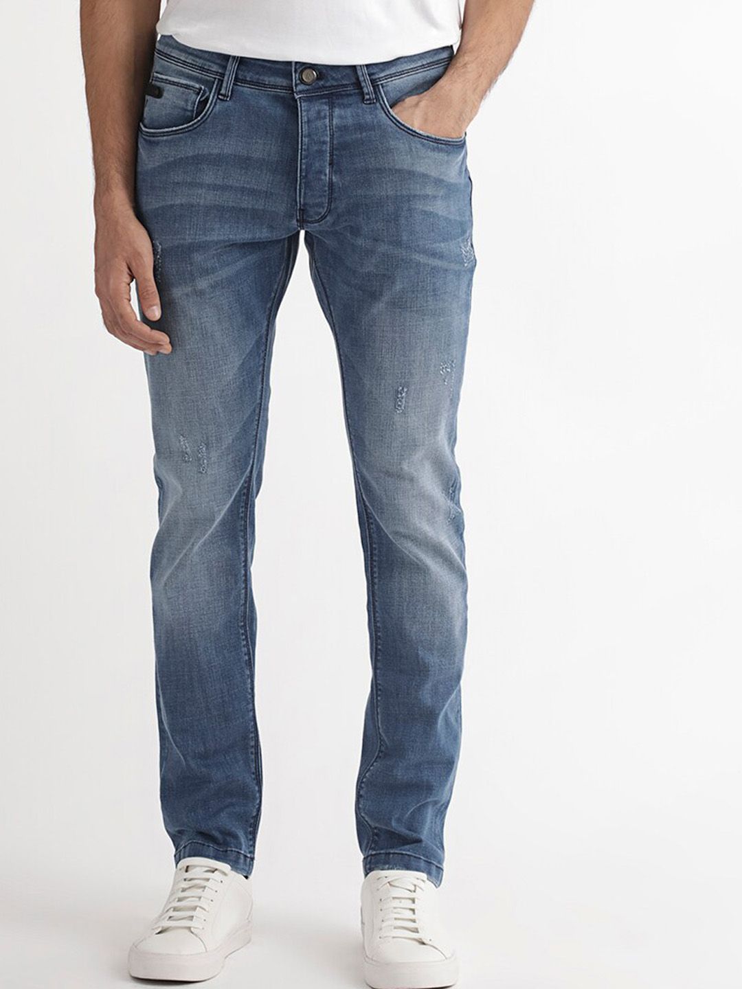 RARE RABBIT Men Dijon Slim Fit Cotton Stretchable Jeans