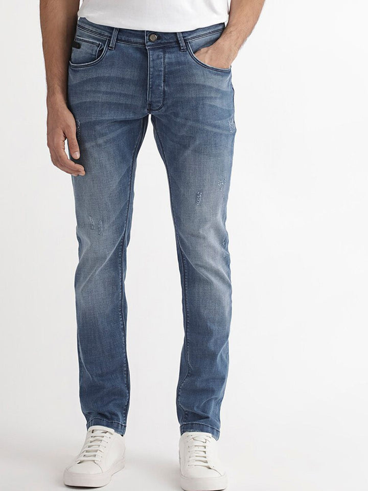 RARE RABBIT Men Dijon Slim Fit Cotton Stretchable Jeans