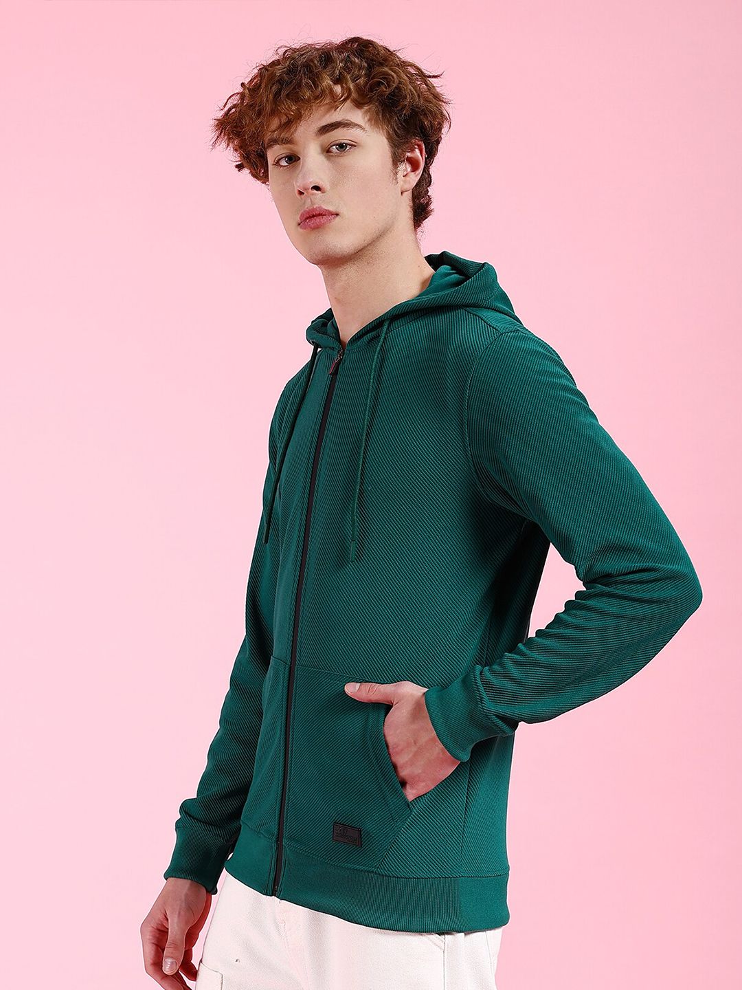 The Indian Garage Co Long Sleeves Hood Zipfront Sweatshirt