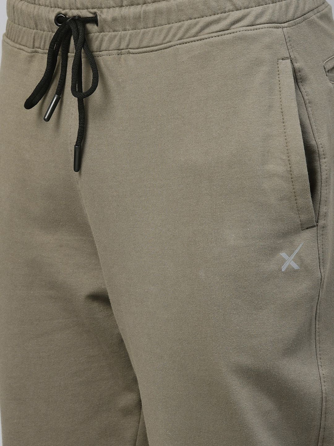 HRX by Hrithik Roshan Men Olive Green Camo Athleisure Track Pants