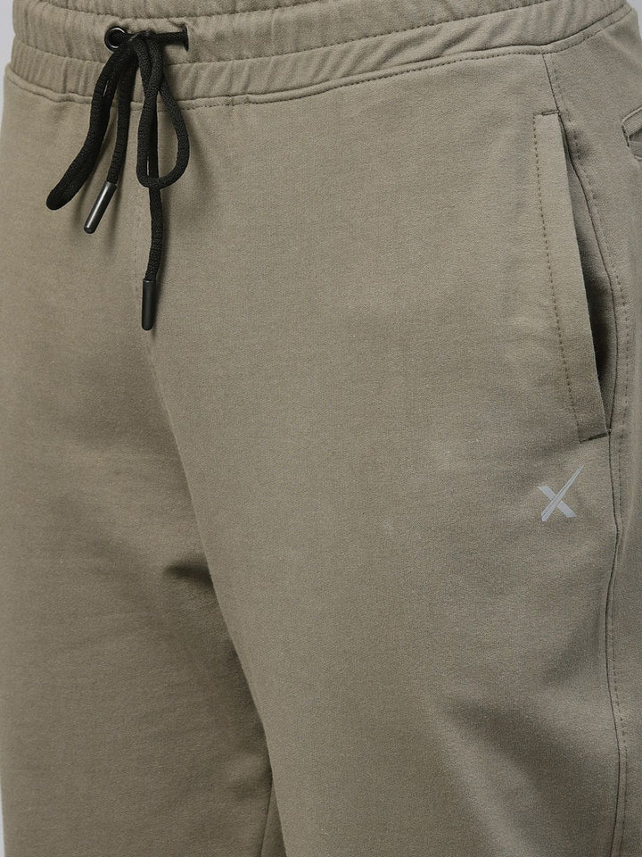 HRX by Hrithik Roshan Men Olive Green Camo Athleisure Track Pants