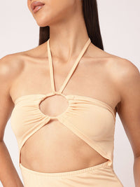 DressBerry Cutout-Couture Slinky Bodycon Bliss Dress