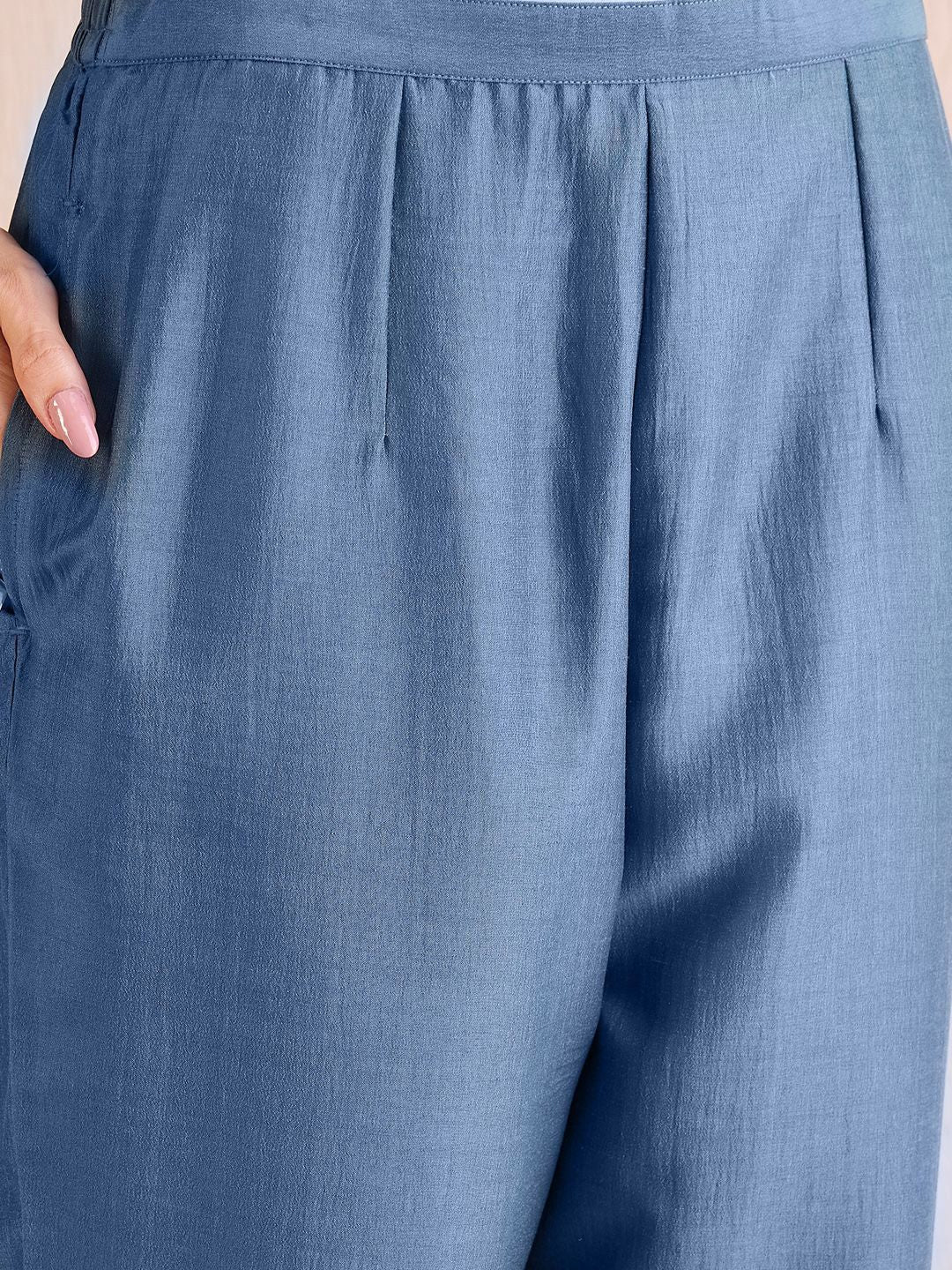 Indo Era Women Bandhani Embroidered Regular Gotta Patti Kurta with Trousers & With Dupatta