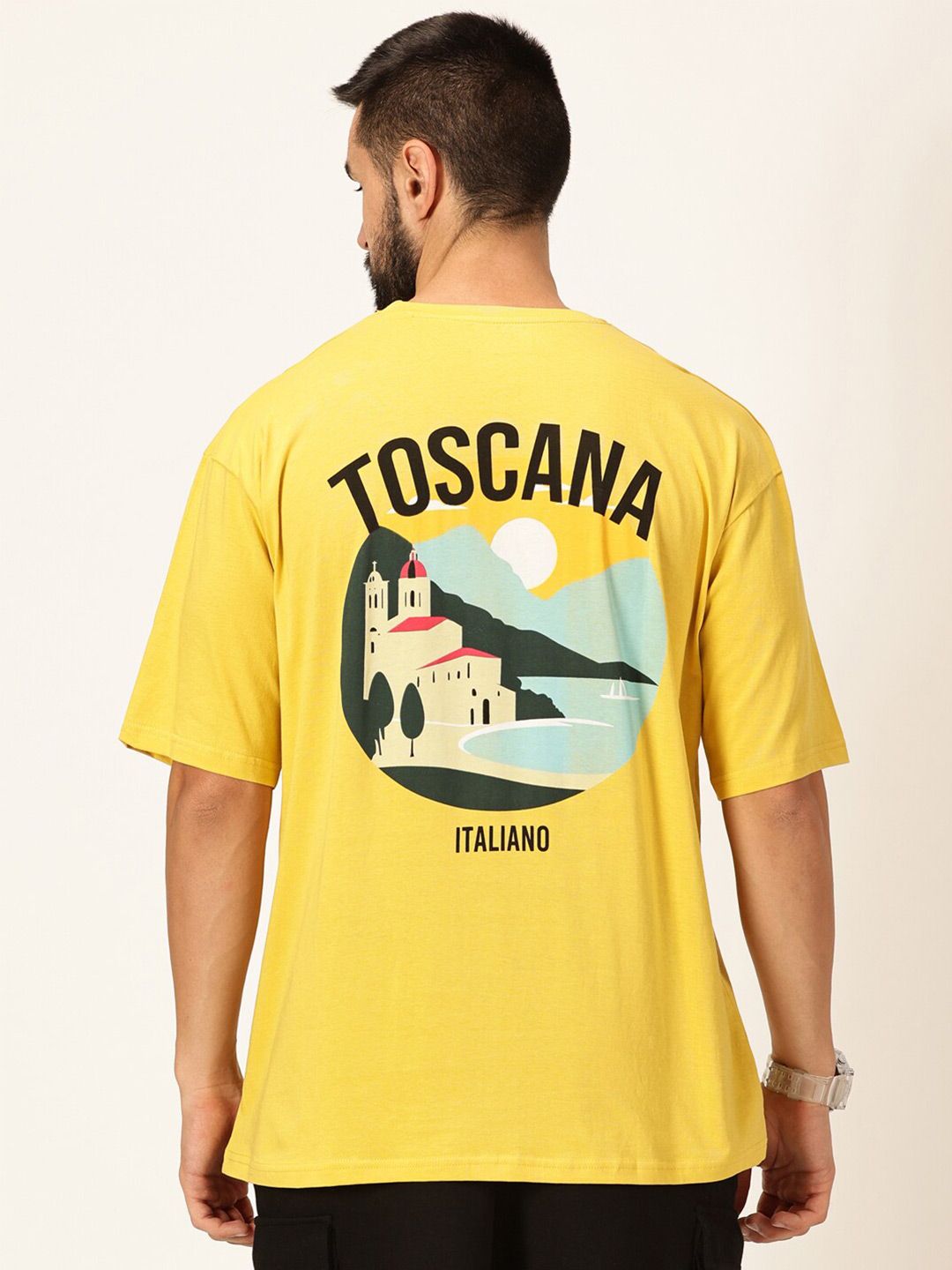 Thomas Scott Graphic Printed Round Neck Drop-Shoulder Sleeves Bio Finish T-shirt