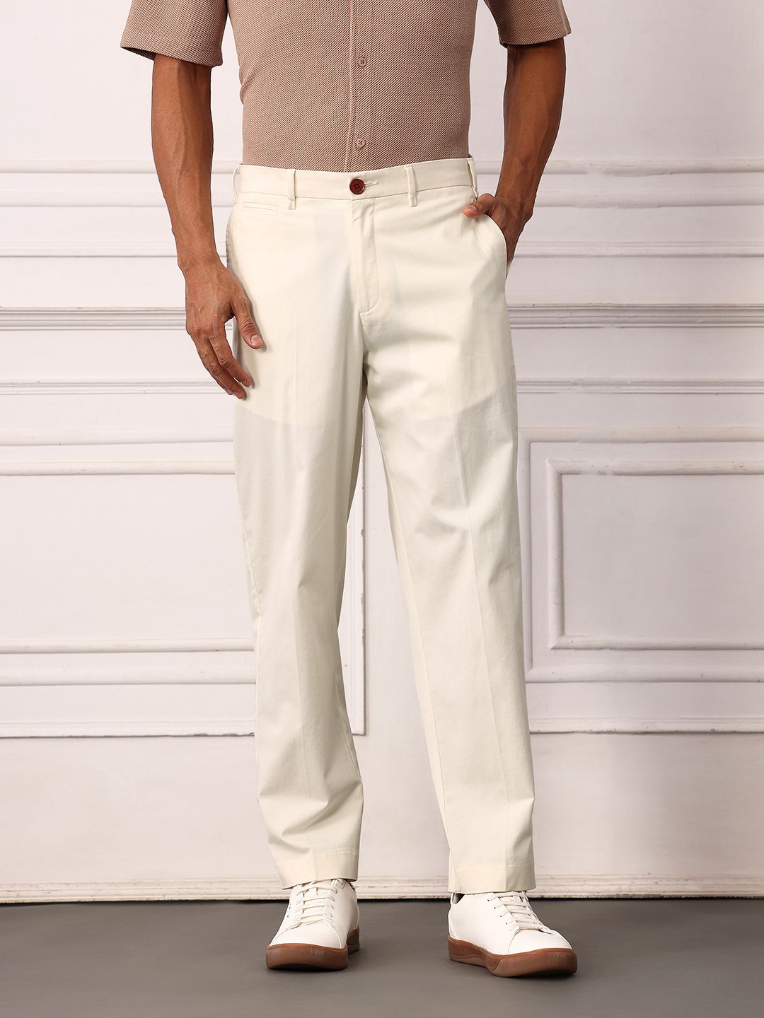 Mr Bowerbird Men Mid-Rise Liberal Fit Heritage Trousers