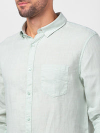 SPYKAR Men Slim Fit Casual Linen Shirt