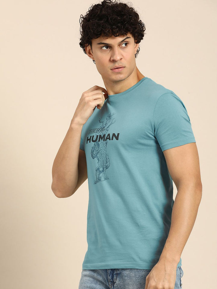 Being Human Pure Cotton Graphic Printed Casual T-shirt