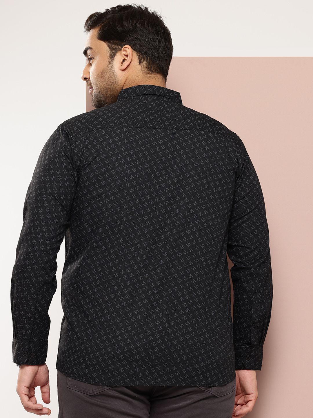 Thomas Scott Plus Size Premium Printed Pure Cotton Casual Shirt