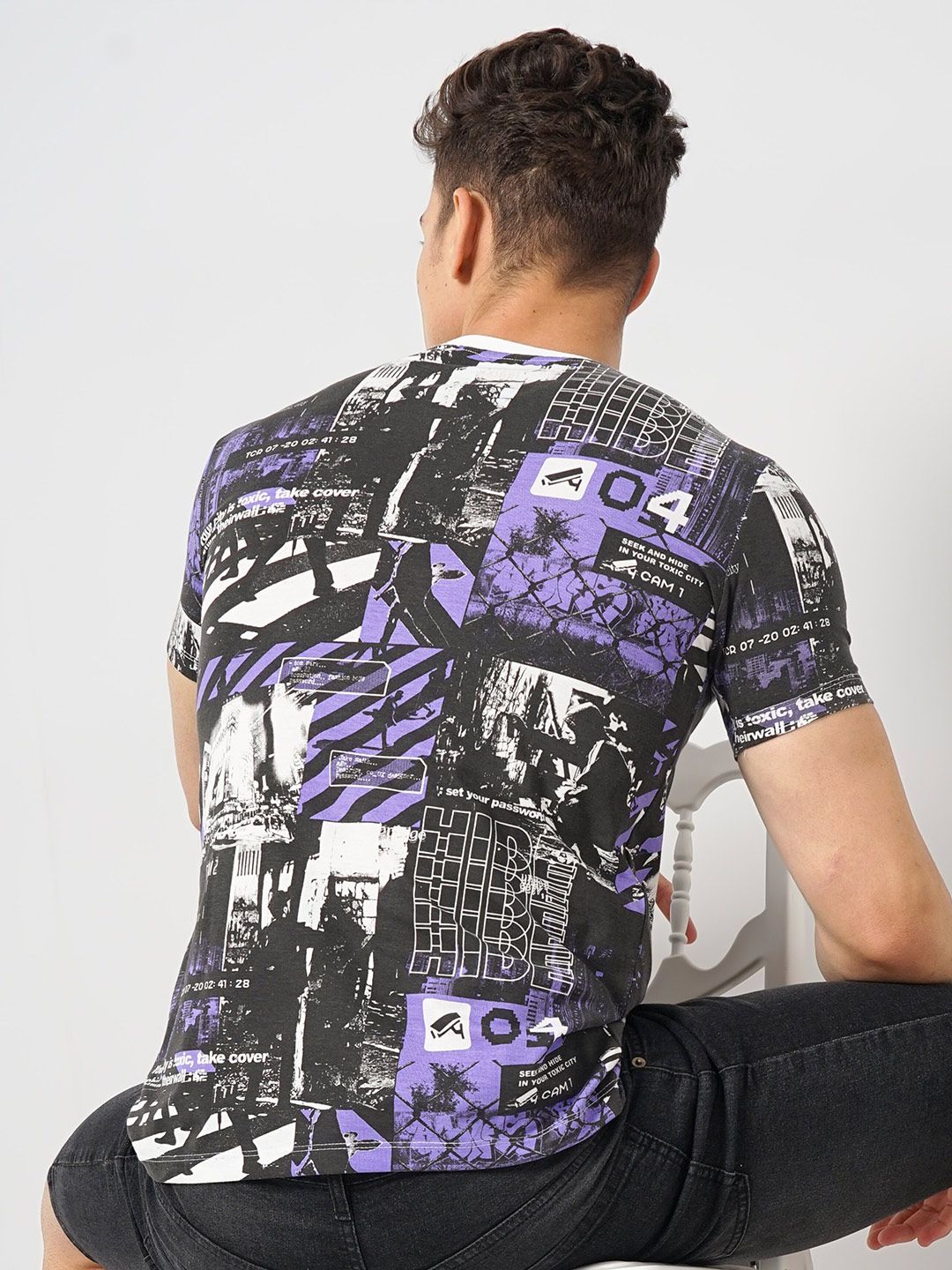 The Indian Garage Co Graphic Printed Round Neck T-shirt