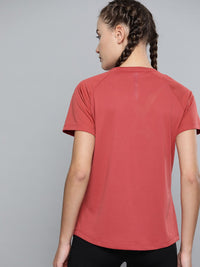 HRX by Hrithik Roshan Women Rust Red Rapid Dry Training Tshirt