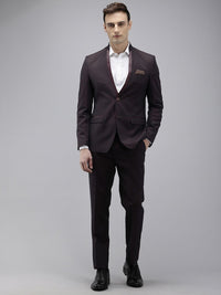 Park Avenue Self Design Textured Single Breasted Super Slim Fit 2 Piece Party Suits