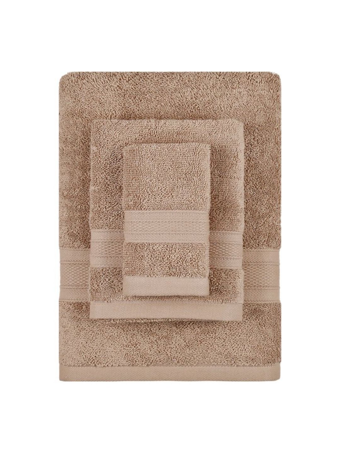 MYTRIDENT Soft Comfort Brown 3 Pieces Pure Cotton 500 GSM Towel Set