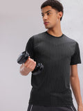 HRX by Hrithik Roshan Striped Rapid Dry Training T-shirt