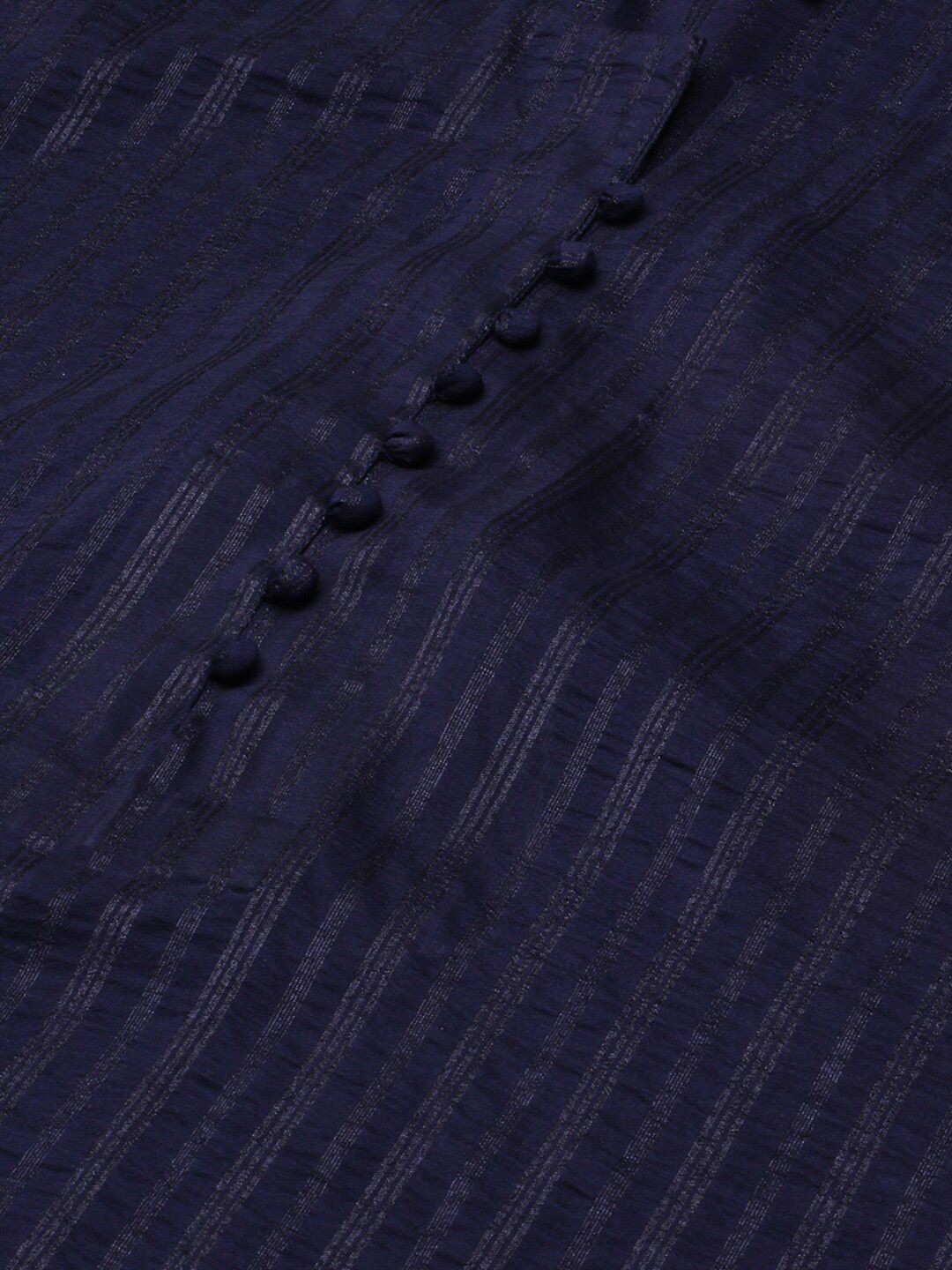 KALINI Striped Round Neck Kurta with Trousers