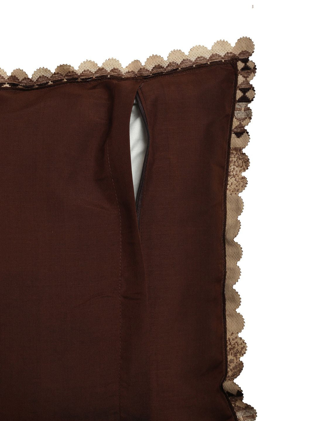 HOSTA HOMES Brown Set of 5 Square Cushion Covers