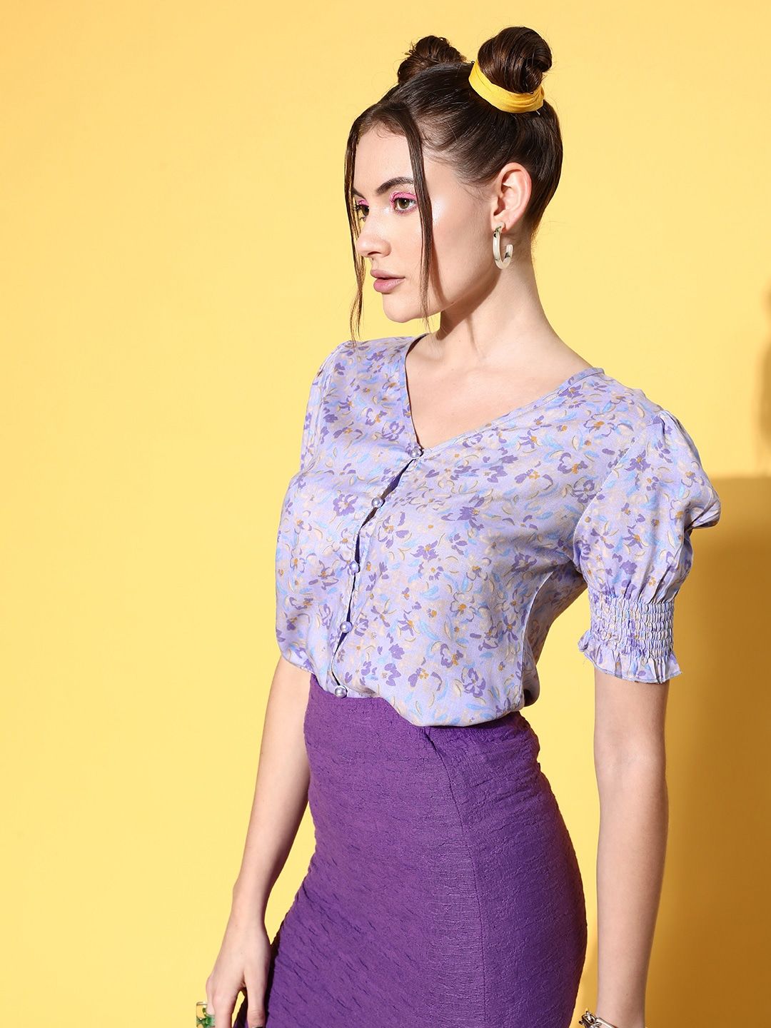 Berrylush Stunning Purple Floral Vacay Attire