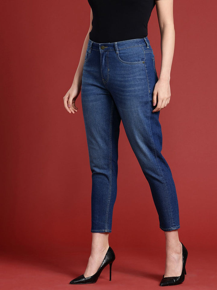 all about you Women Mom Fit Light Fade Stretchable Jeans