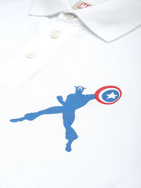 Being Human Pure Cotton Captain America Printed Polo Collar T-shirt