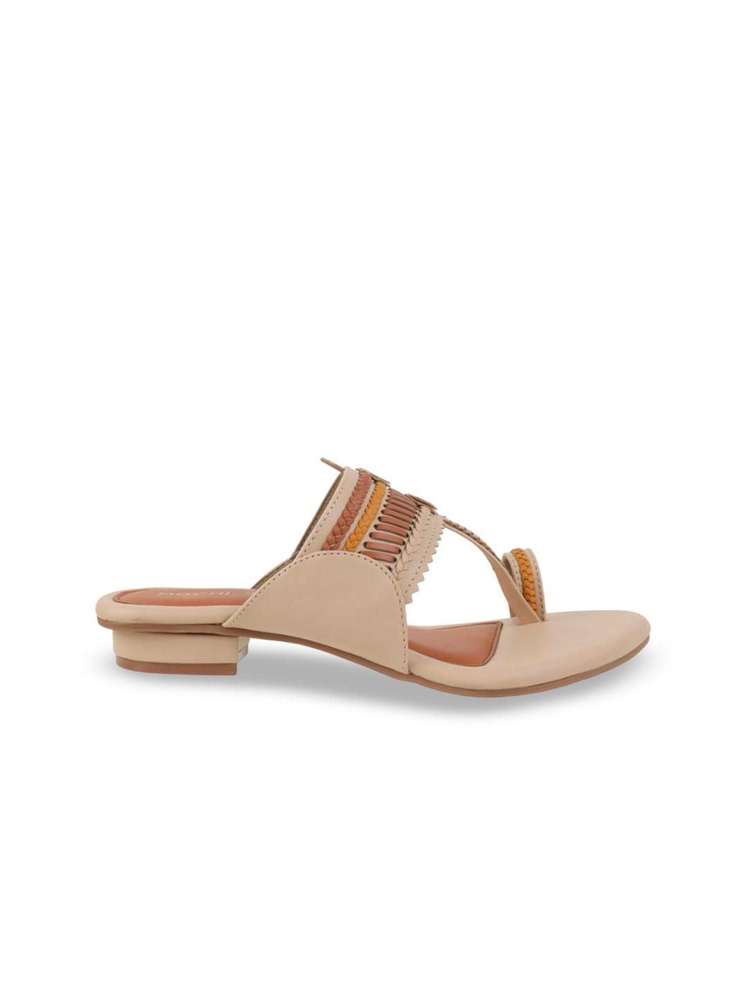 Mochi Textured Block Ankle Loop Sandals