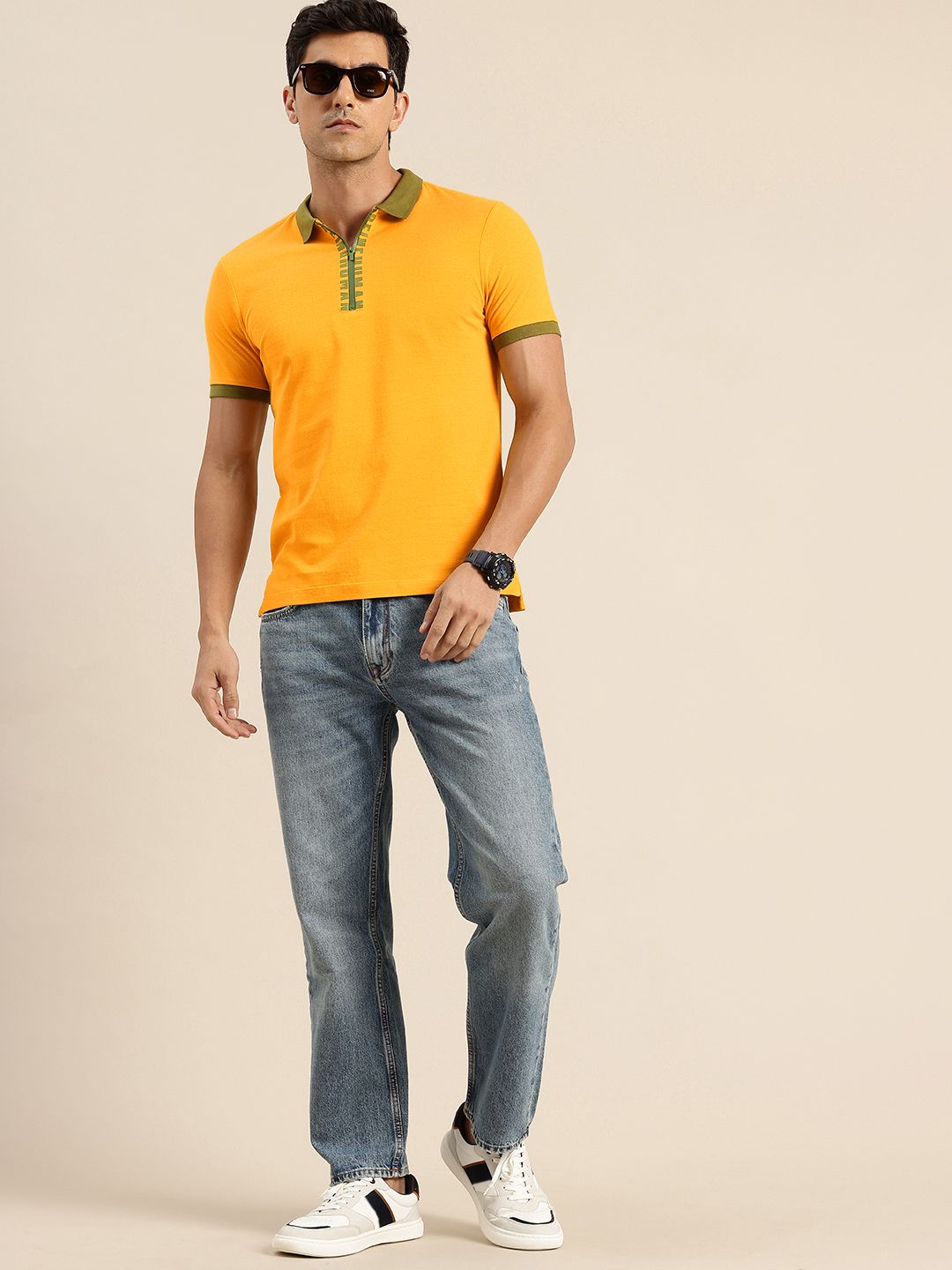 Being Human Polo Collar Pure Cotton T-shirt
