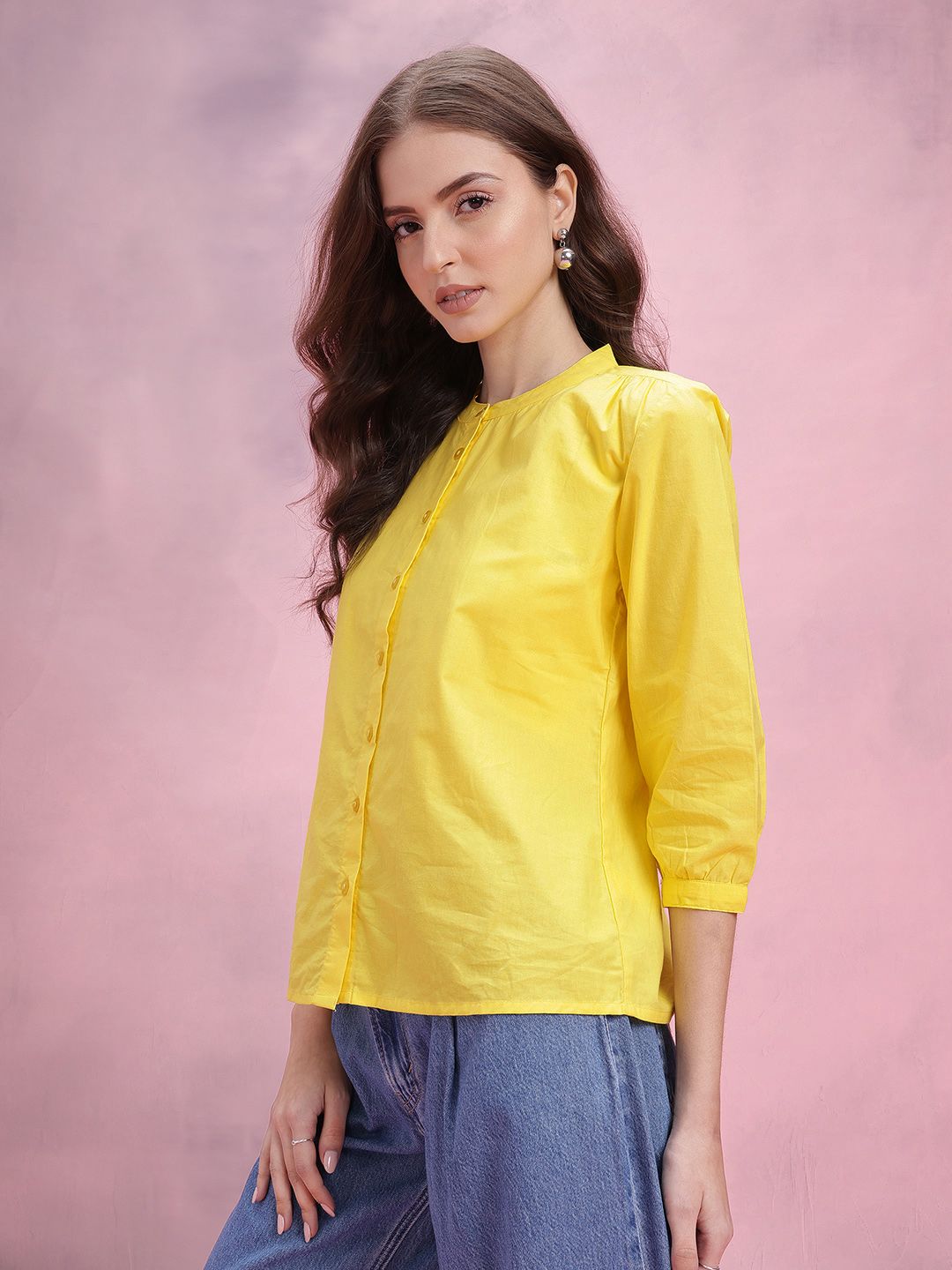DressBerry Shirt Style Pure Cotton Top