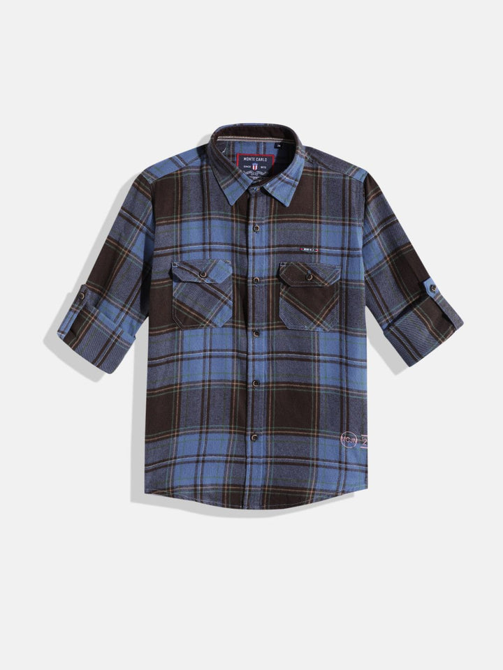 Monte Carlo Boys Checked Casual Smart Fit Shirt
