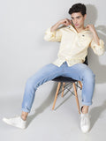 The Indian Garage Co Men Yellow Comfort Regular Fit Cotton Casual Shirt