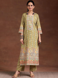 Libas Ethnic Motifs Printed Round Neck Straight Kurta