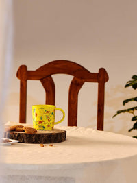 Chumbak Yellow Printed Ceramic Mug