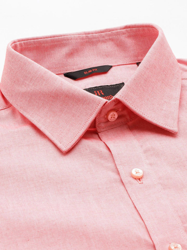Raymond Self Design Slim Fit Pure Cotton Formal Shirt