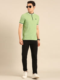 Being Human Mock Collar Pure Cotton T-shirt