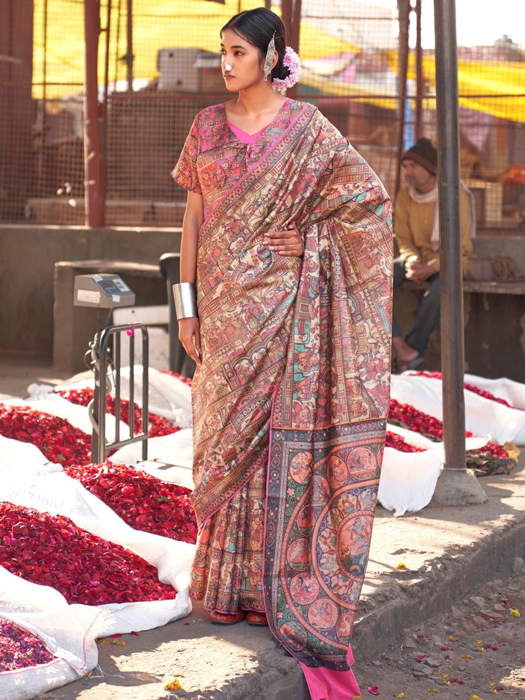 Saree mall Ethnic Motifs  Printed Sarees