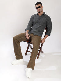 Bene Kleed Men Slim Fit Textured Spread Collar Casual Shirt
