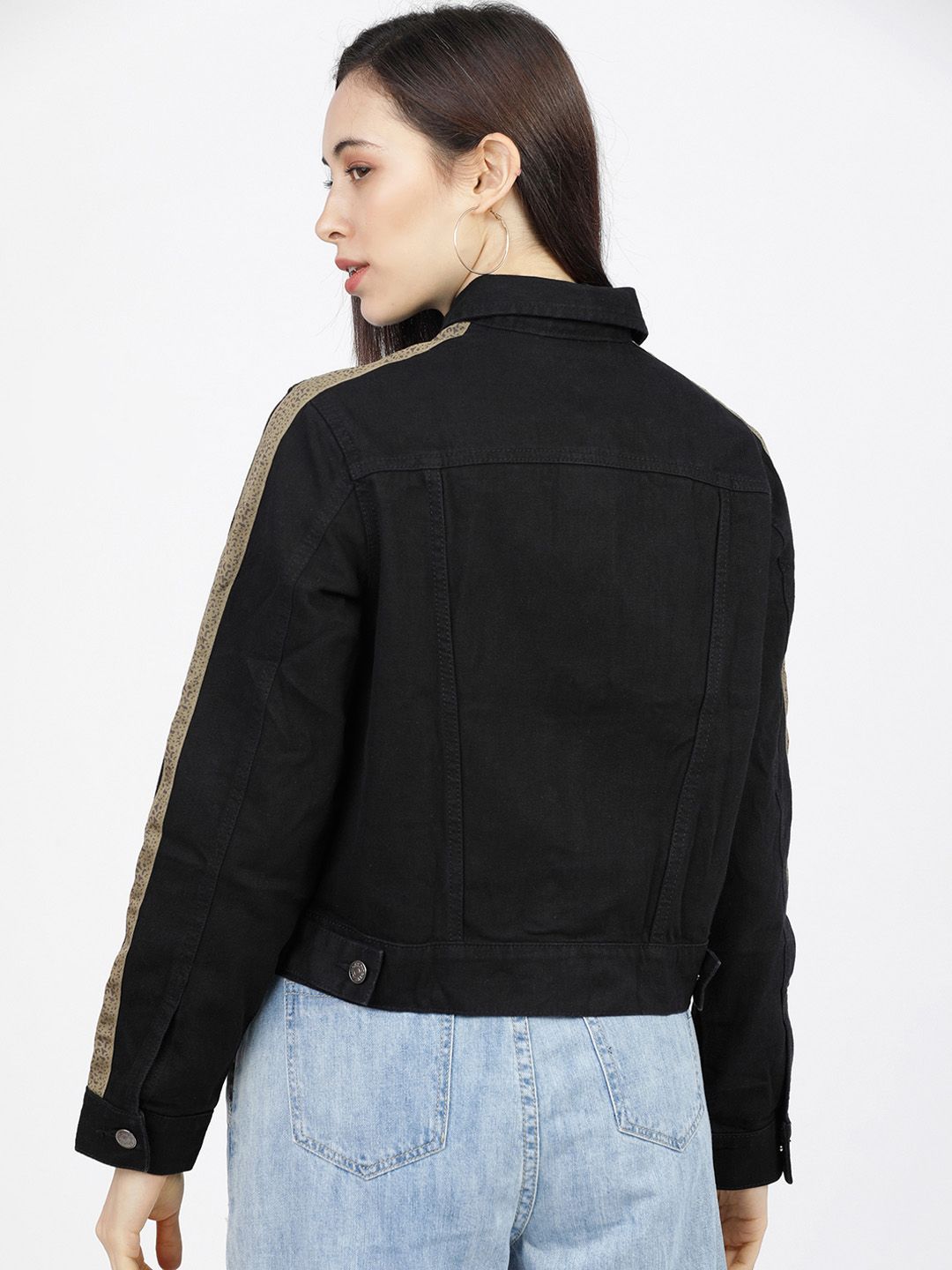 Tokyo Talkies Women Black Printed Jacket