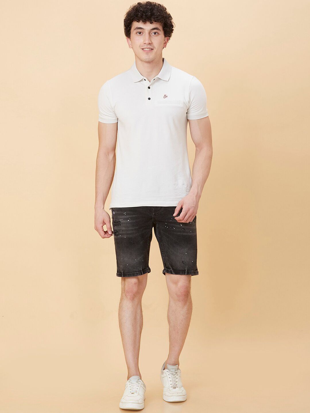 Being Human Men Washed Denim Shorts