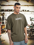 ADRO Graphic Printed Drop-Shoulder Sleeves Cotton Oversized T-shirt