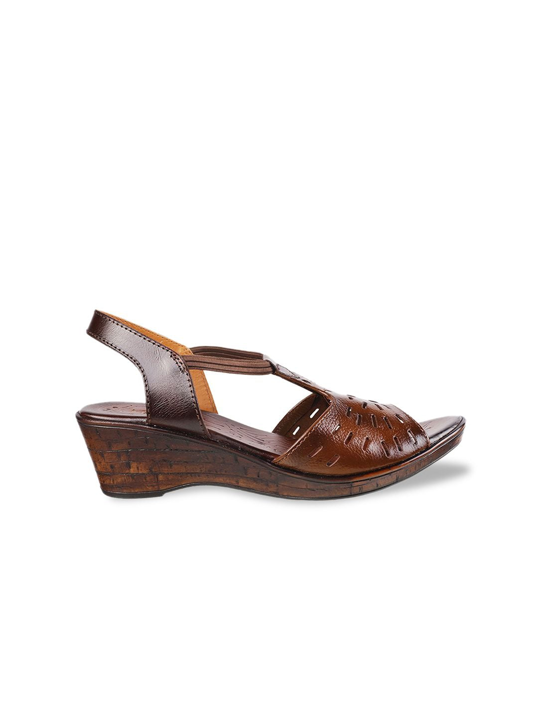 Metro Rust WOMEN Leather Wedge Sandals