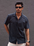 Powerlook Men Solid Cuban Collar Casual Shirt