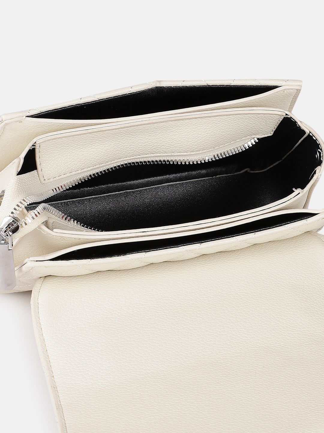 DressBerry Textured Structured Sling Bag with Quilted