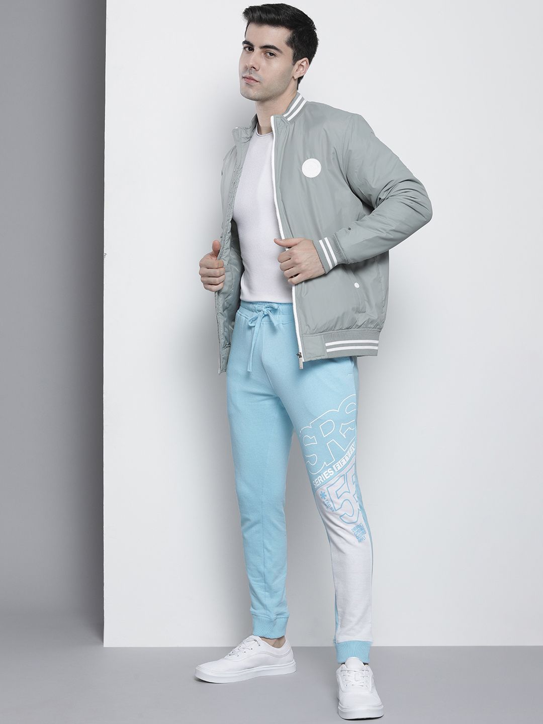 The Indian Garage Co Men Typography Slim Fit Joggers
