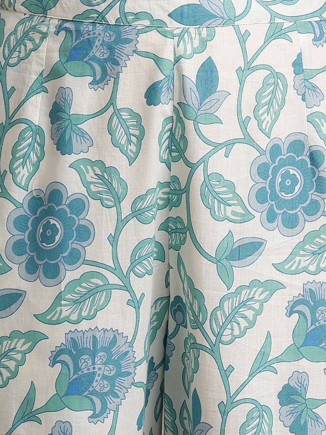 Anouk Floral Embroidered Regular Pure Cotton Kurta with Trousers & With Dupatta