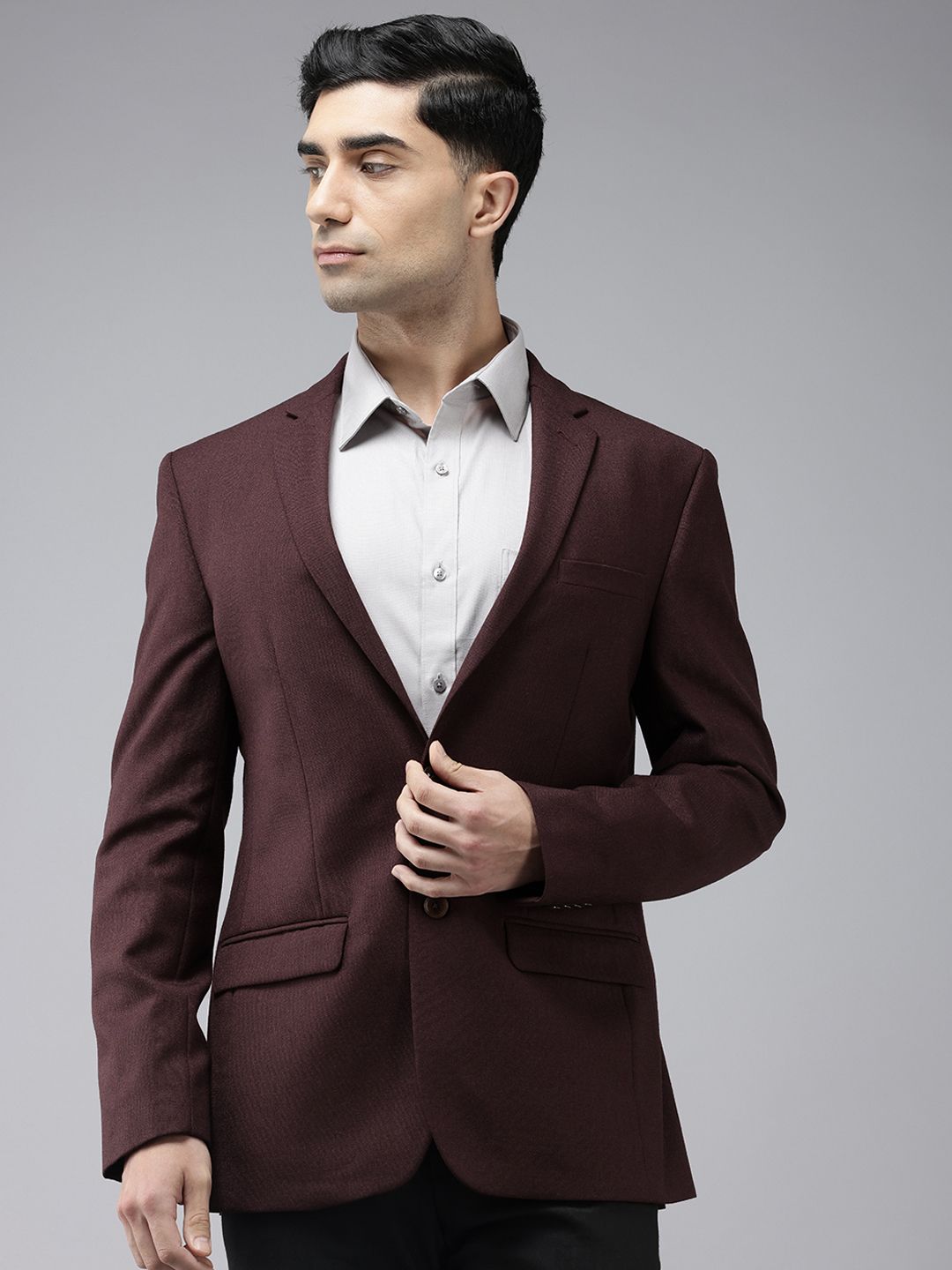 Park Avenue Single-Breasted Super Slim Fit Formal Blazer