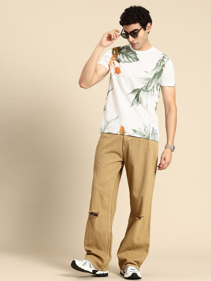 Being Human Graphic Printed Pure Cotton Slim Fit T-shirt