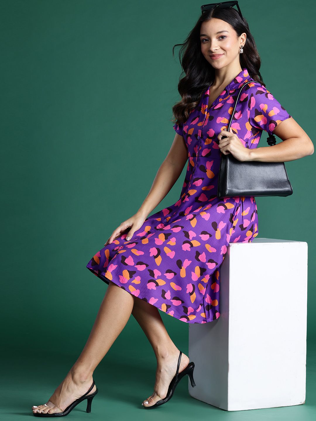 DressBerry Printed Shirt Dress