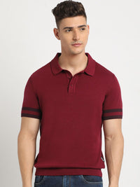 THE BEAR HOUSE Polo Collar Short Sleeves Cotton T-shirt