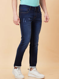 Being Human Men Skinny Fit Low Distress Light Fade Jeans